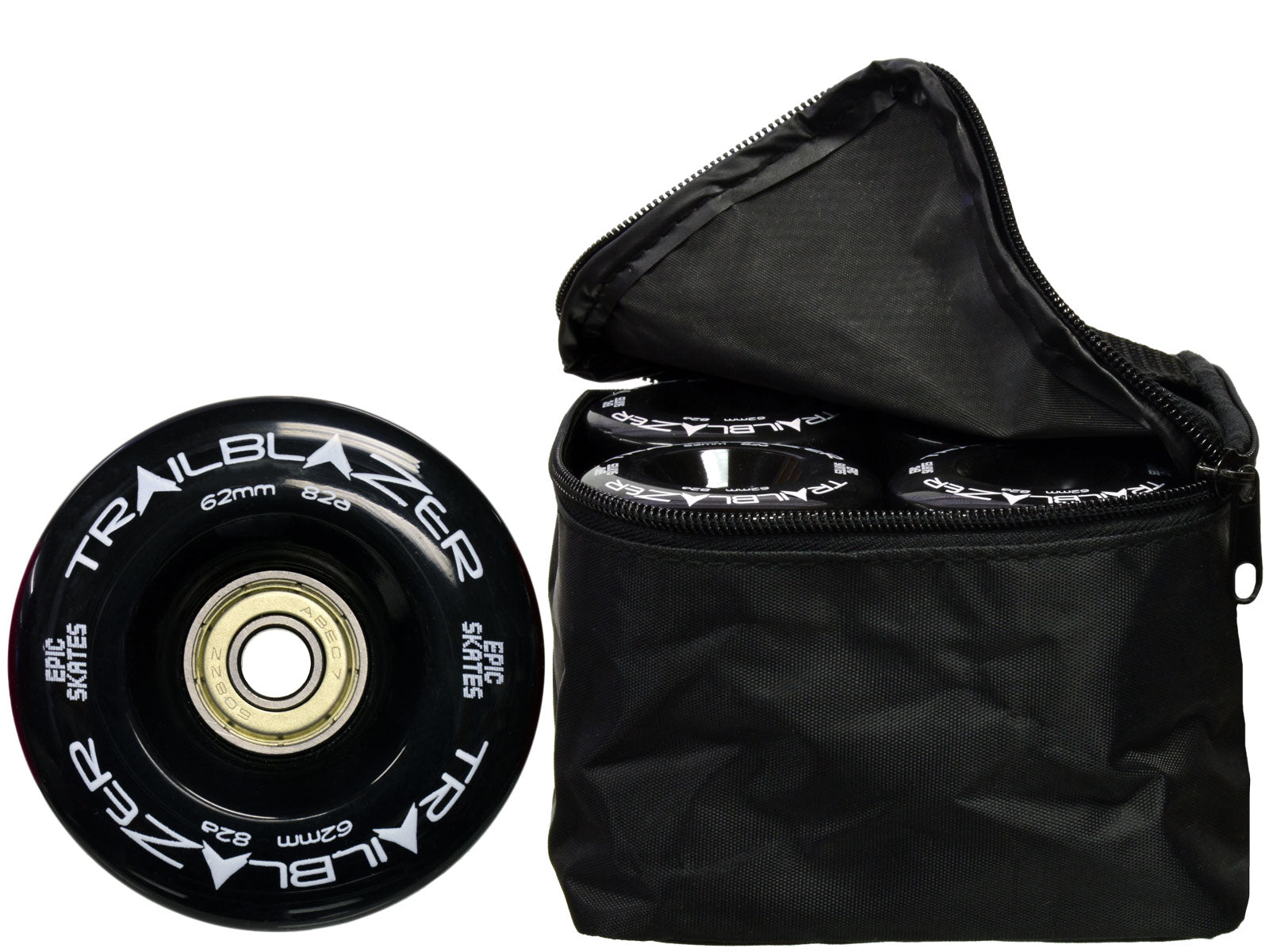 Epic Trailblazer 62mm Black Quad Skate Wheels
