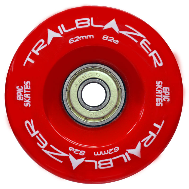 Epic Trailblazer 62mm Red Quad Skate Wheels