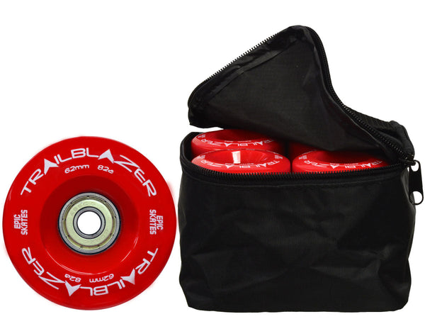 Epic Trailblazer 62mm Red Quad Skate Wheels