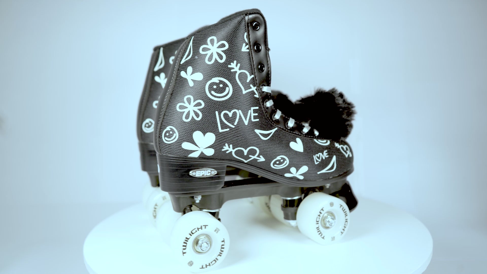 Epic Skates Black LUV LED Light Up Roller Skates